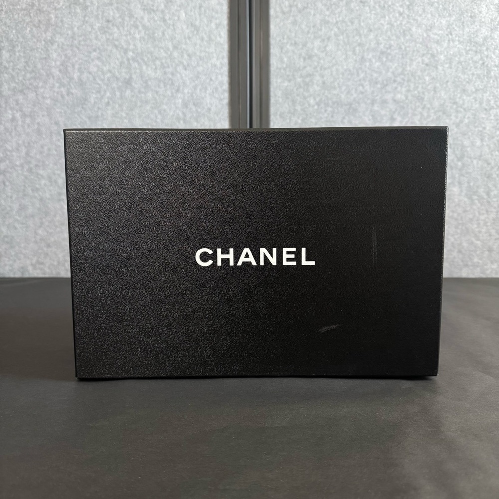 CHANEL Empty Gift Shoes Box Storage Cardboard Black 8" x 12" x 4"